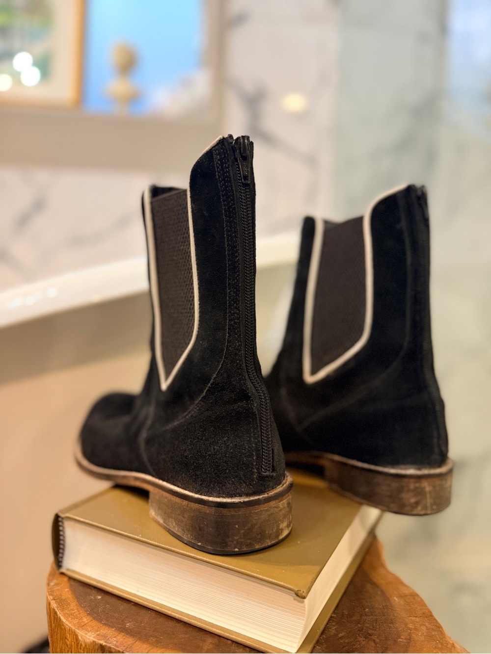 Free People Blackburn Chelsea Boot 40 Black D178 free people suede boot - Picture 4 of 12